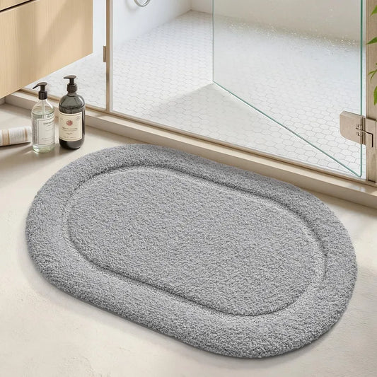 Non‑Slip Bath Mat (50 × 80 cm Oval) – Super Absorbent