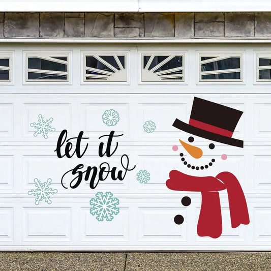 Whaline 21-Piece Christmas Garage Door Magnets – Festive Snowman & Snowflake Decor