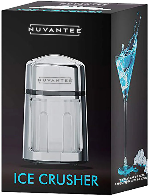 Nuvantee Manual Ice Crusher with Hand Crank, Stainless Blades & Bucket
