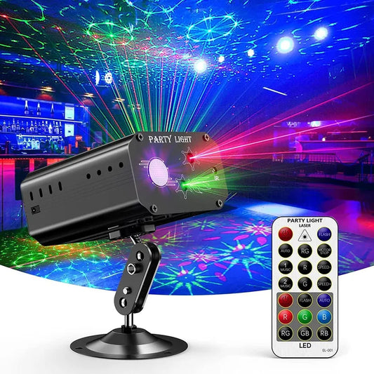 Sound Activated Disco Party Lights with Remote, Multi-Colour LED Effects