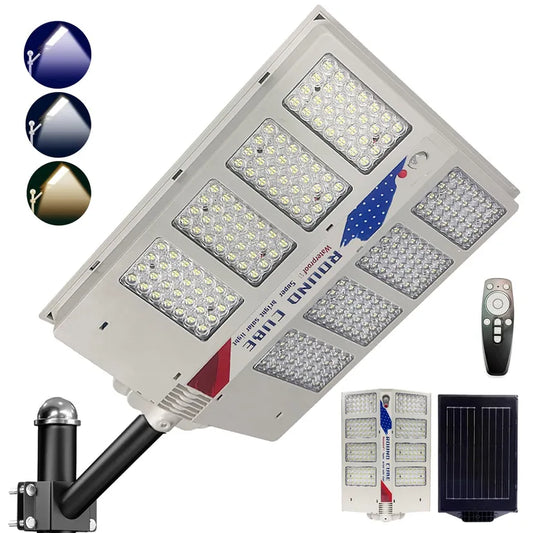 Solar Street Light 288 LED 4500lm Dusk to Dawn Motion Sensor Waterproof