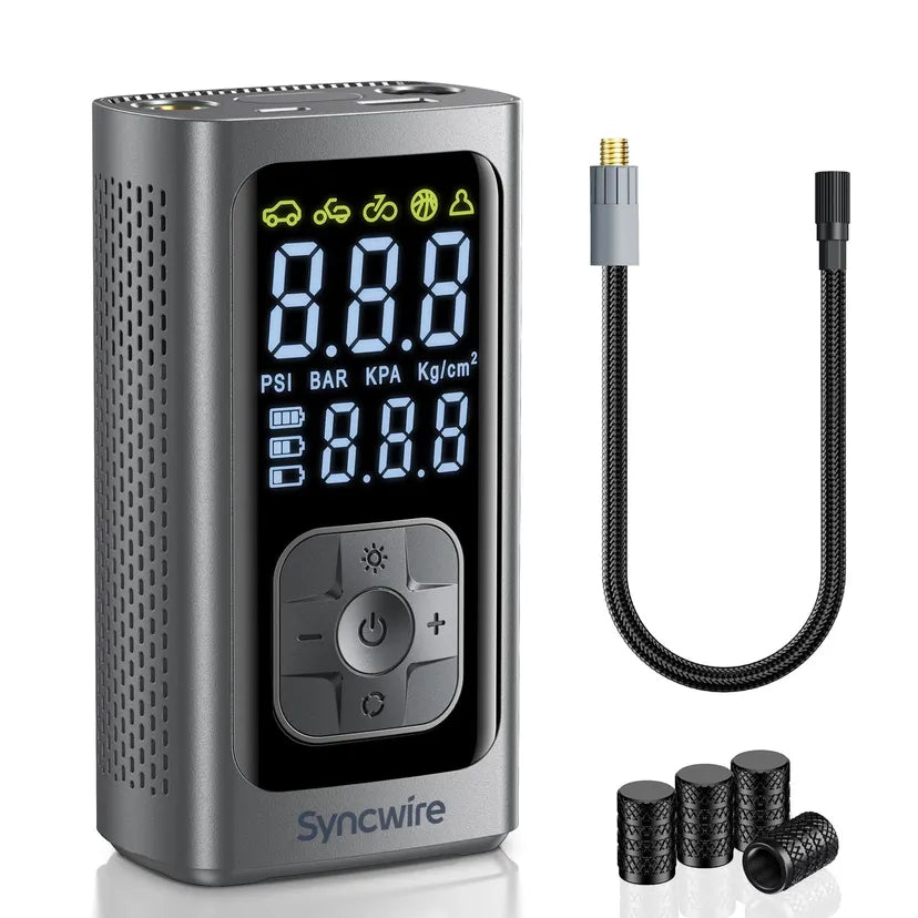 Portable Tyre Inflator 150PSI Electric Air Compressor LCD Auto Off