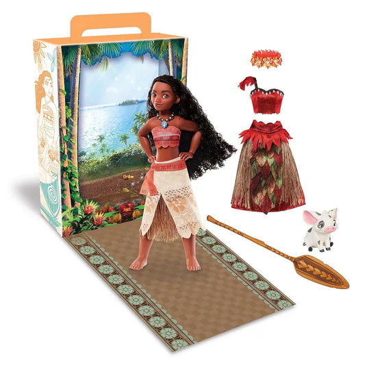 Disney Store Moana Story Doll with Pua 2 Outfits Accessories Play Stage