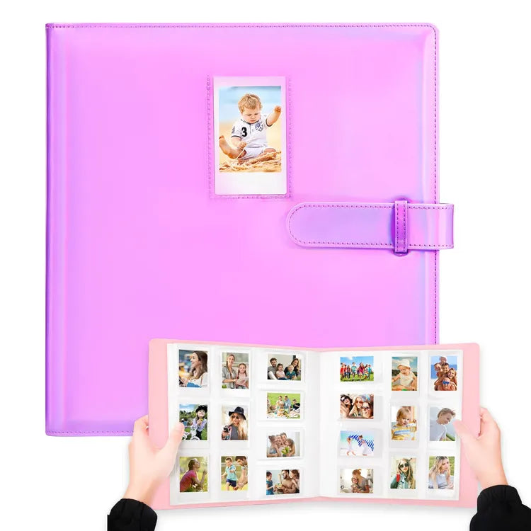640 Pocket Photo Album For Fujifilm Instax Mini Polaroid Zink 2x3 Magic Purple