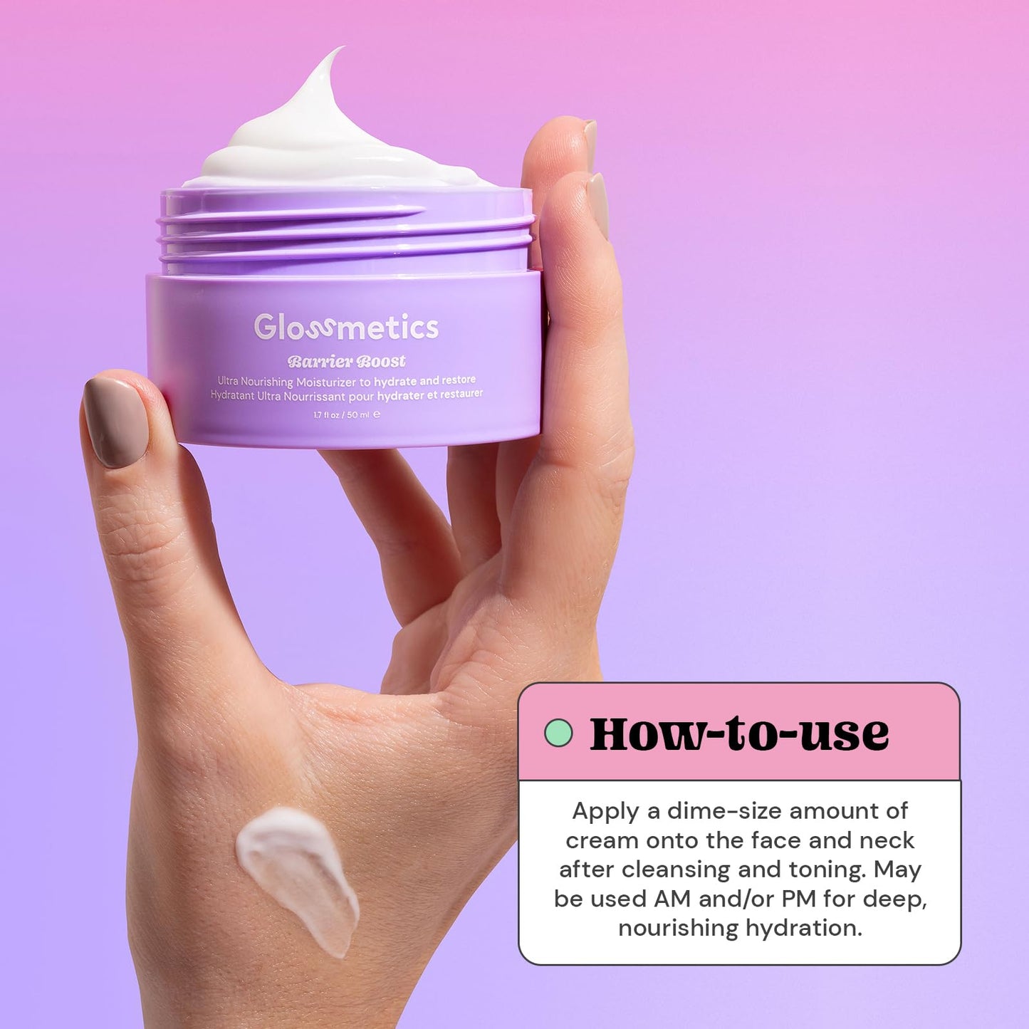 Glossmetics Ultra Nourishing Vegan Face Moisturizer - 50ml Hydrating Barrier Repair Cream