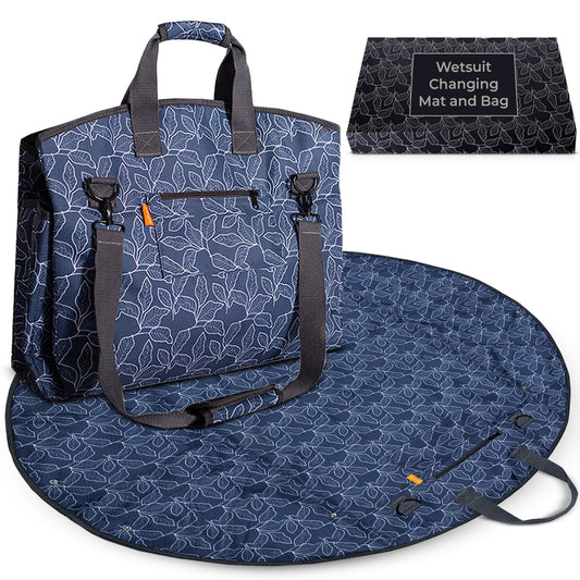 Surfing Wetsuit Changing Mat Bag Waterproof Foldable Portable - Blue