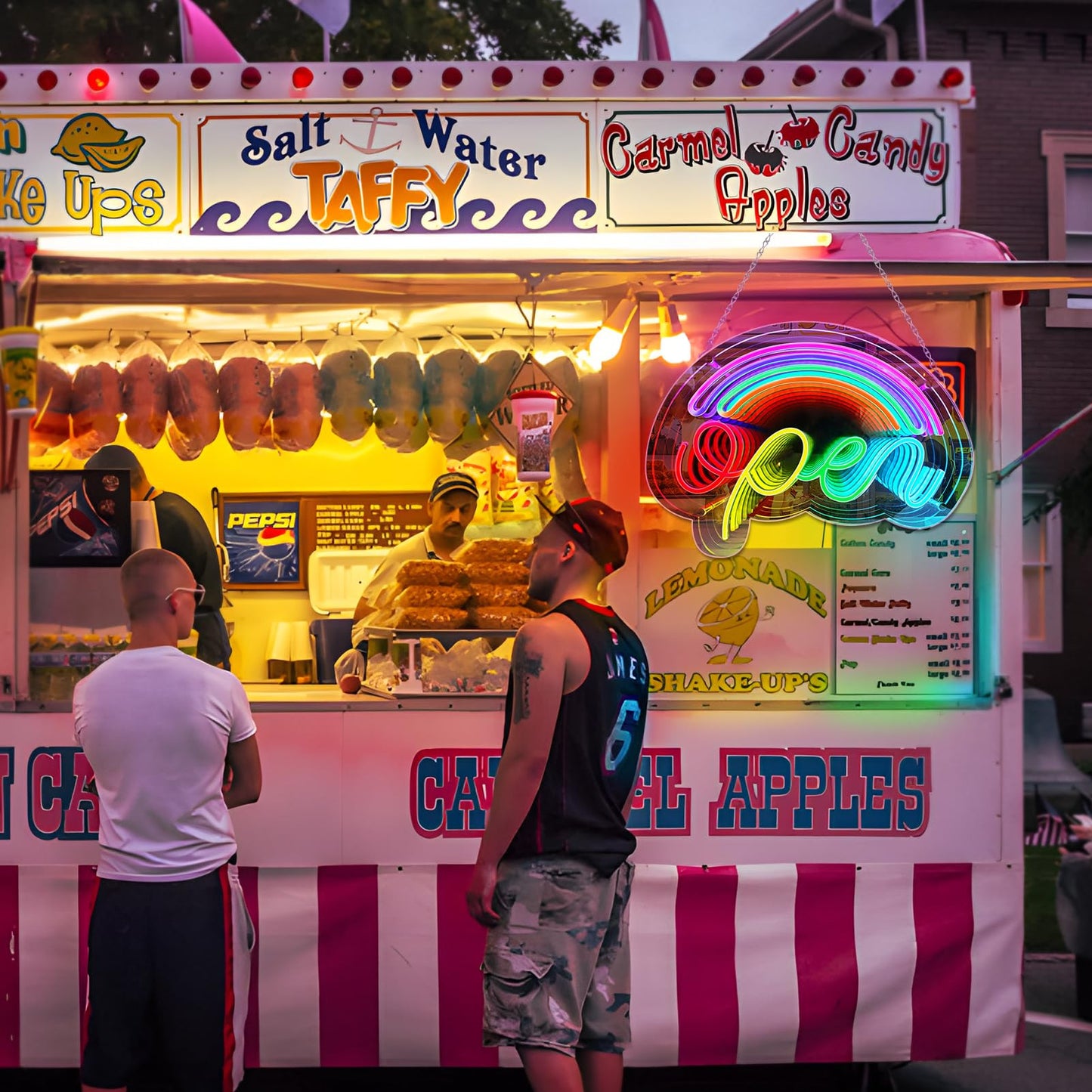 LED Open Neon Sign Dimmable USB Business Light - Rainbow 17x12in