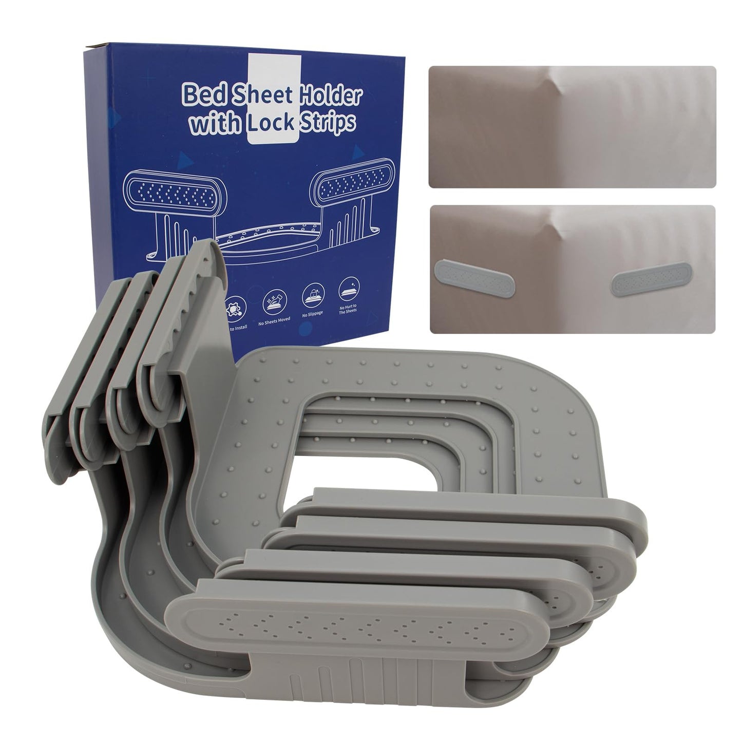Bed Sheet Holder Clips Adjustable Lock Straps Mattress Fasteners