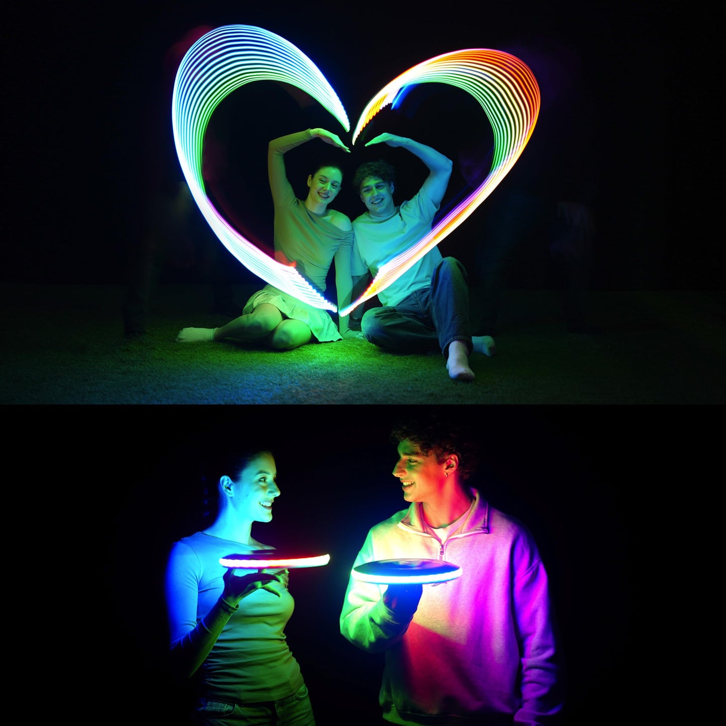 LED Flying Disc Rechargeable Waterproof Ultimate Frisbee