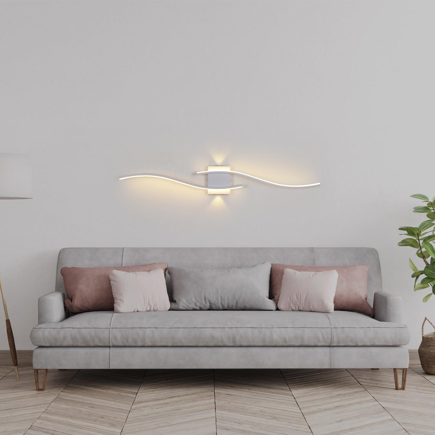 Modern LED Wall Light Linear Acrylic Bar Sconce Indoor Bedroom Living Room