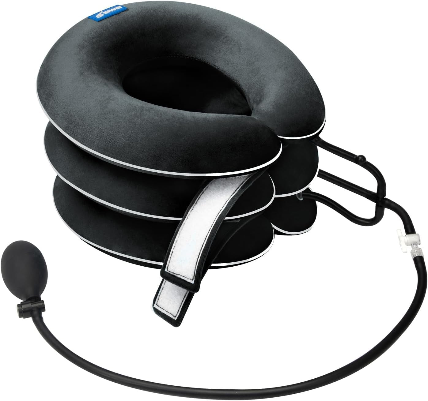 Inflatable Cervical Neck Traction Device Pain Relief Posture Support Grey