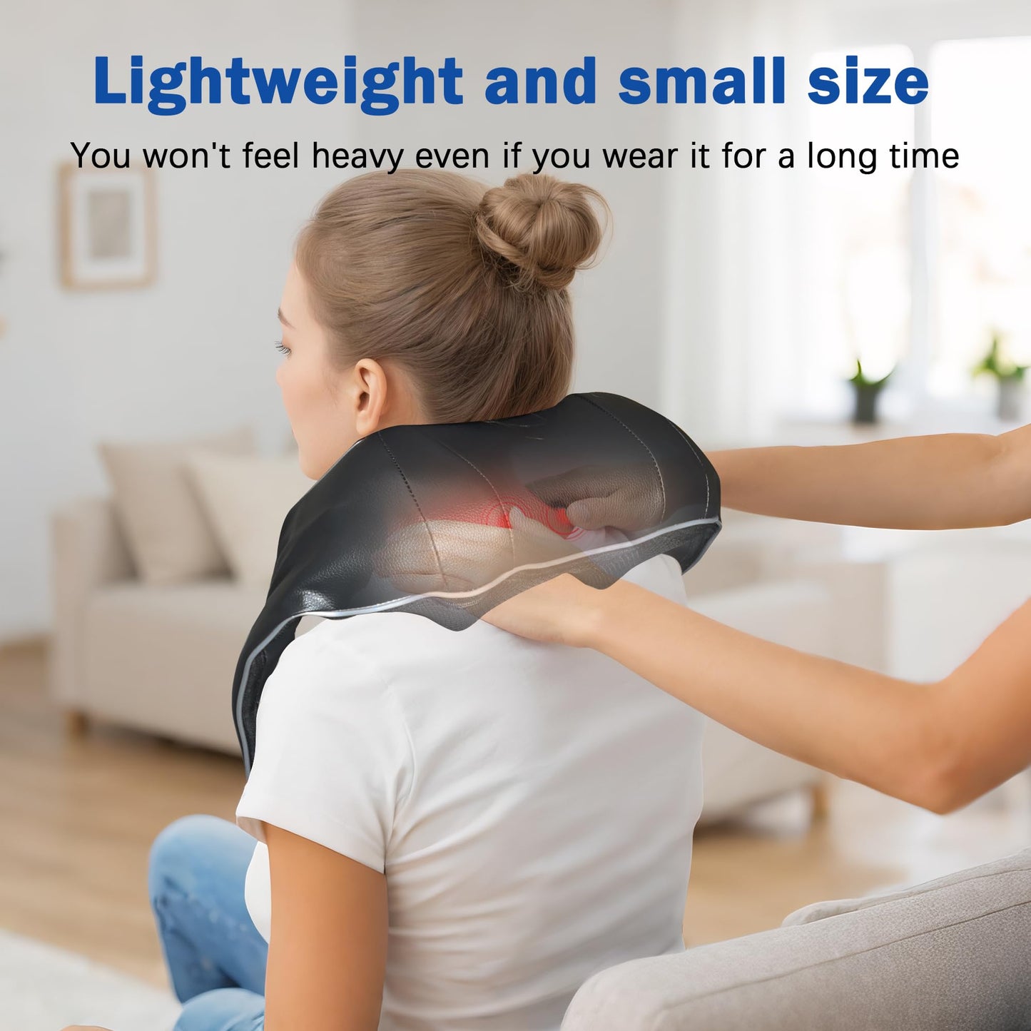 Joyset Neck & Back Massager with Heat – 3D Deep Tissue Kneading (Black)