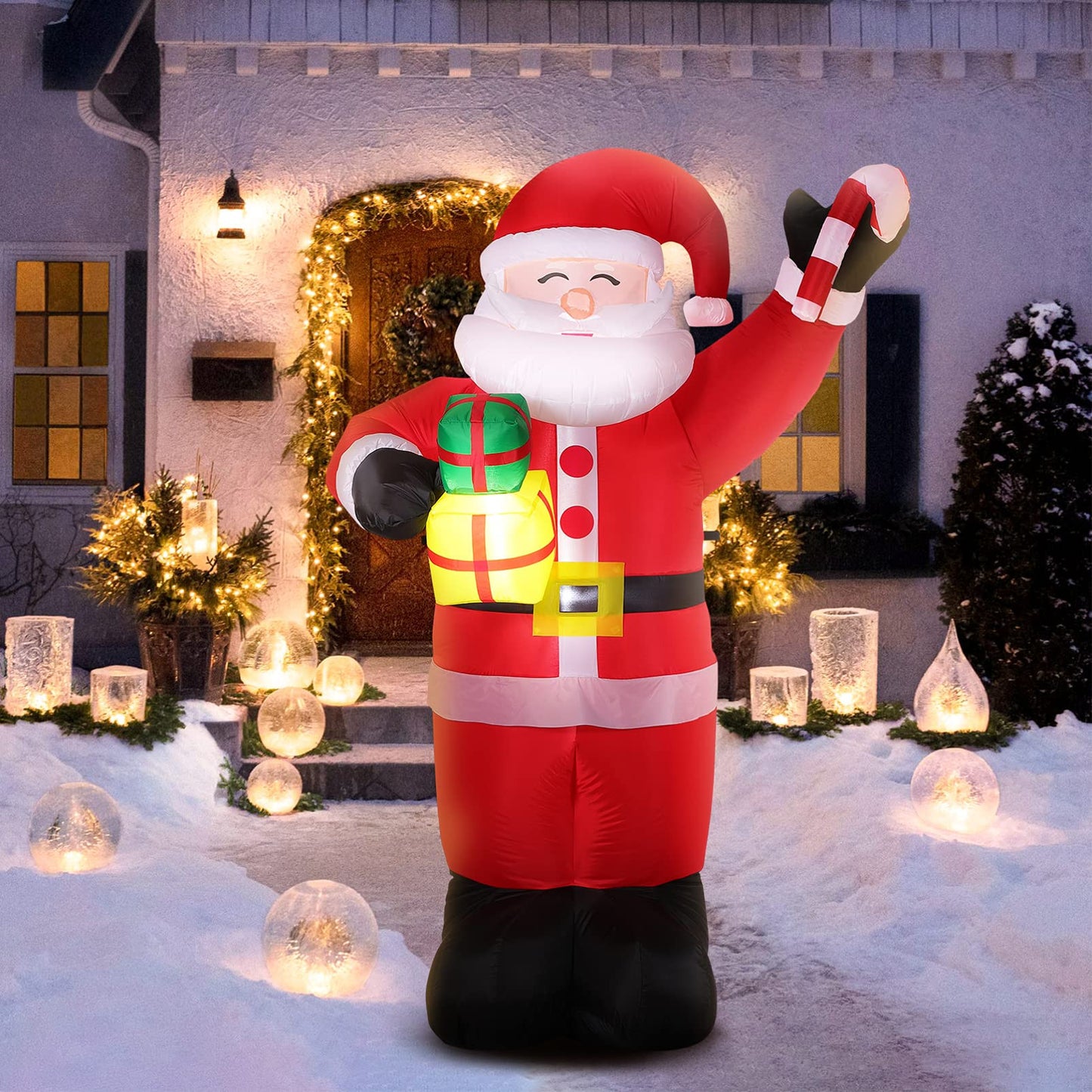 Inflatable Santa Claus 6Ft LED Christmas Decoration Outdoor Garden Display