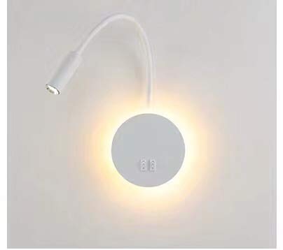 LED Bedside Wall Lamp 11W Adjustable Reading + Wall Light 3000K Warm White