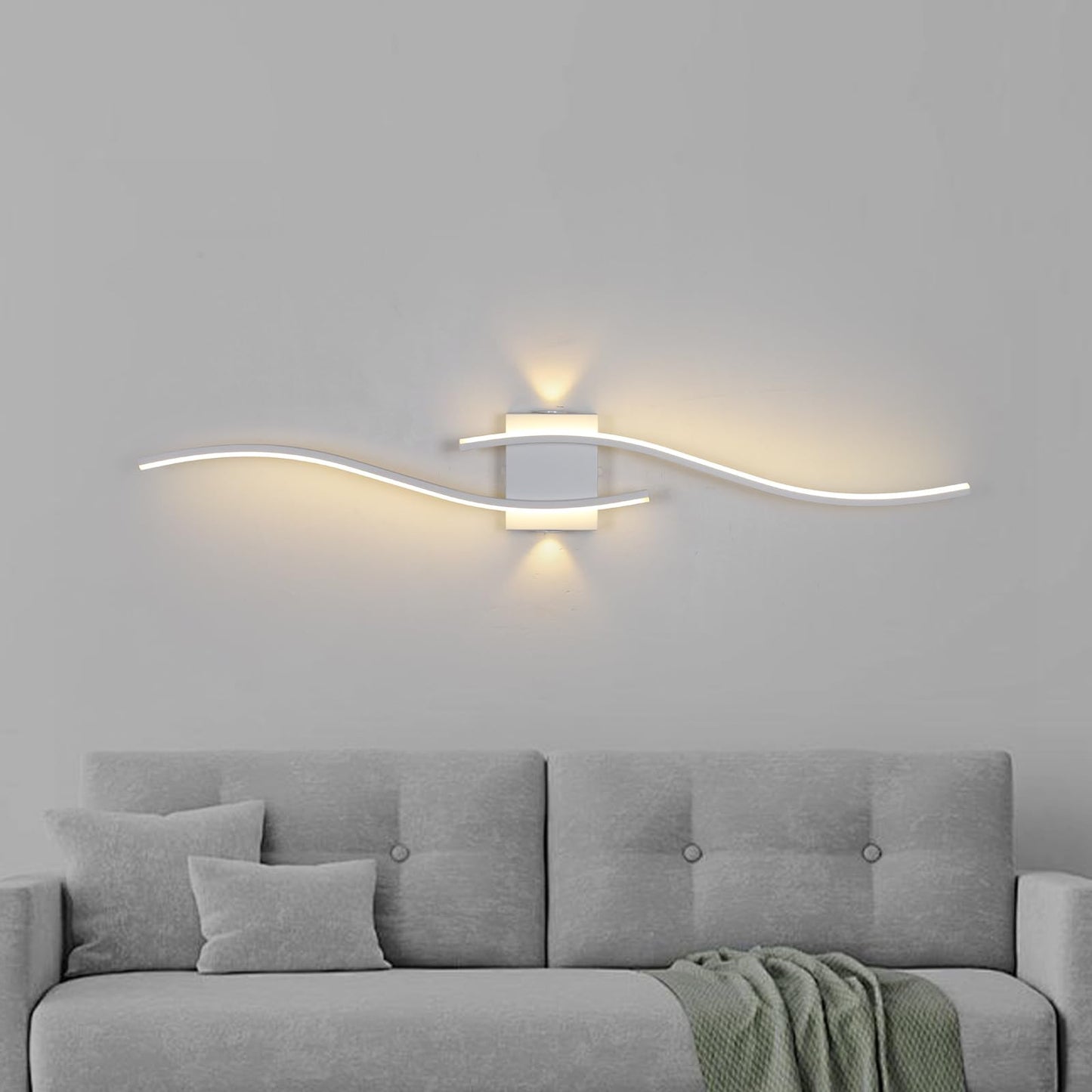 Modern LED Wall Light Linear Acrylic Bar Sconce Indoor Bedroom Living Room