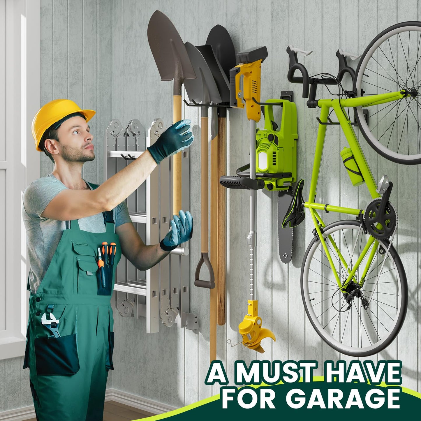 Wall-Mounted Garage Storage Hooks (8 Pack)