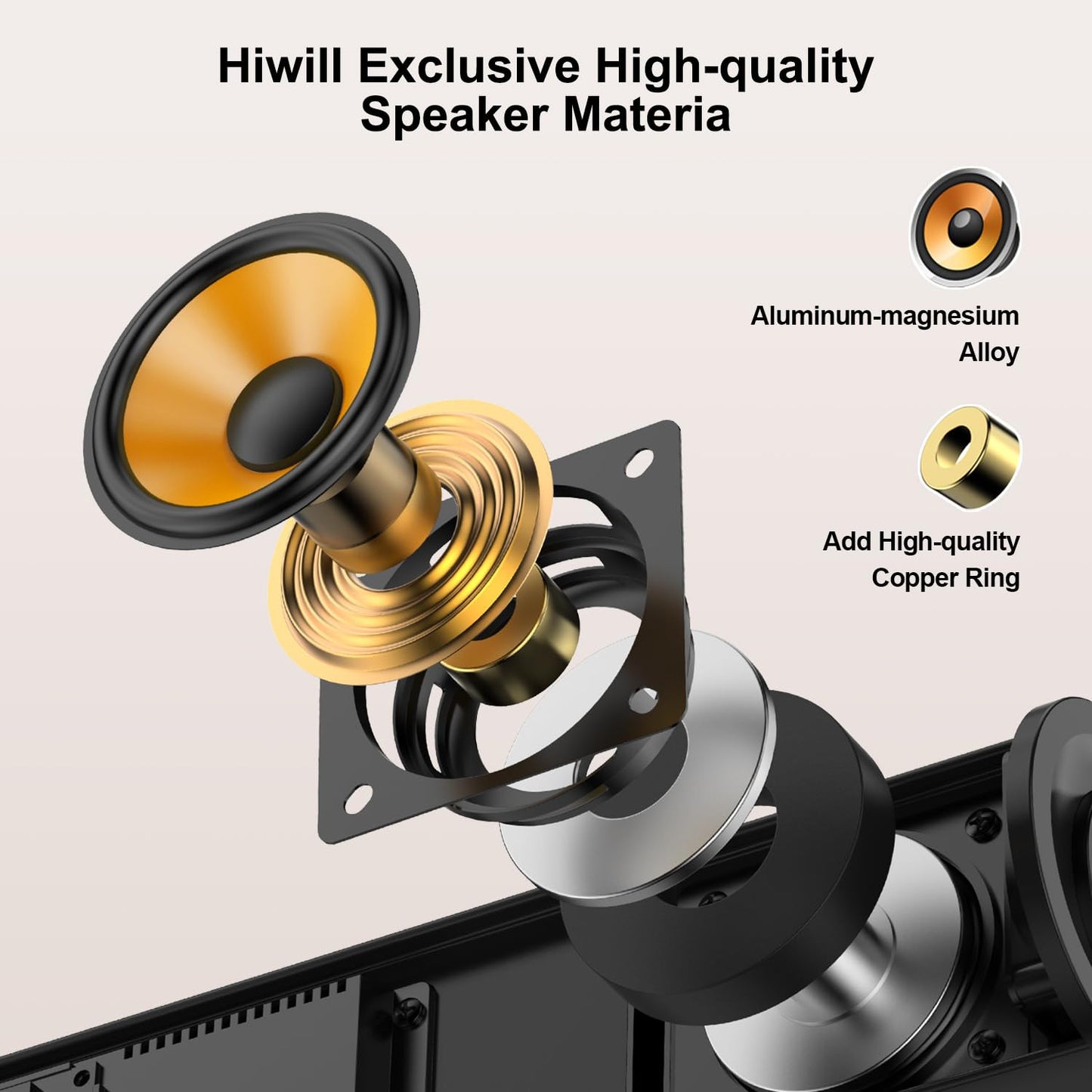 200W 2.1 Channel Dolby Atmos Soundbar with Subwoofer, eARC/ARC/Bluetooth