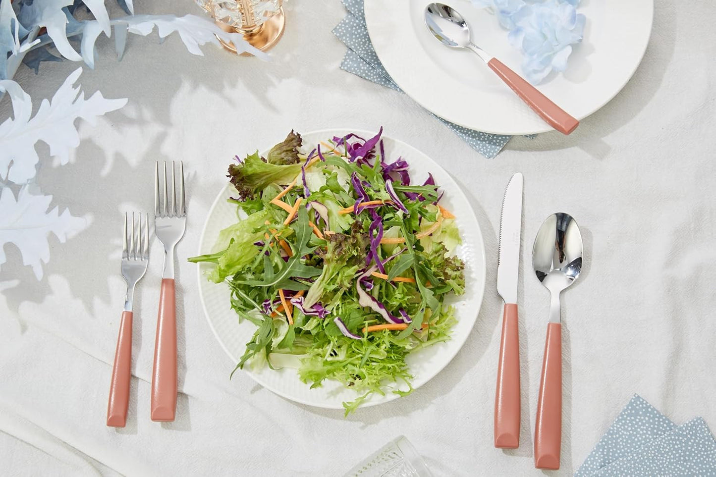 Stainless Steel Cutlery Set 20 Piece Flatware Ergonomic Handle Service