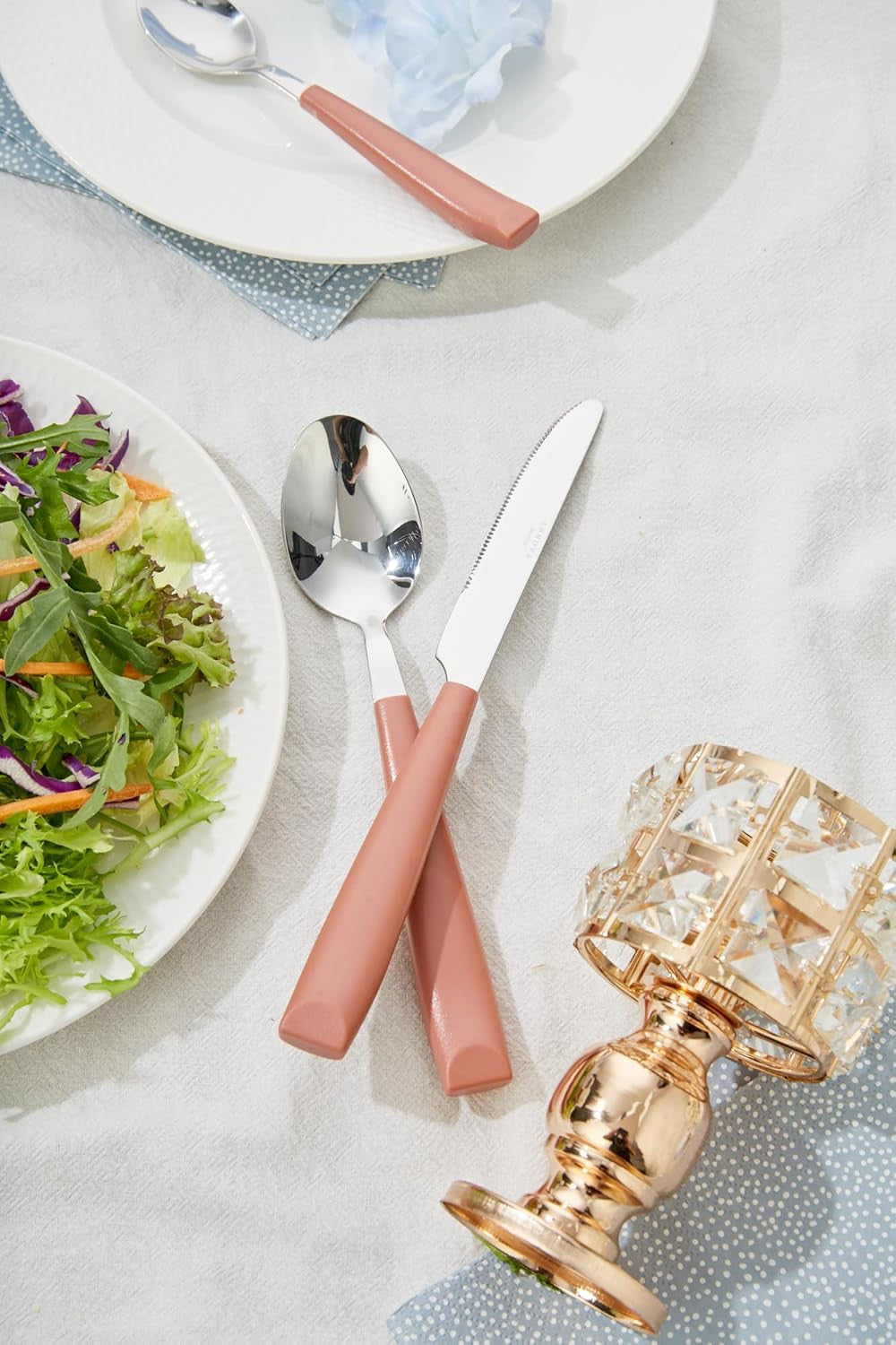 Stainless Steel Cutlery Set 20 Piece Flatware Ergonomic Handle Service