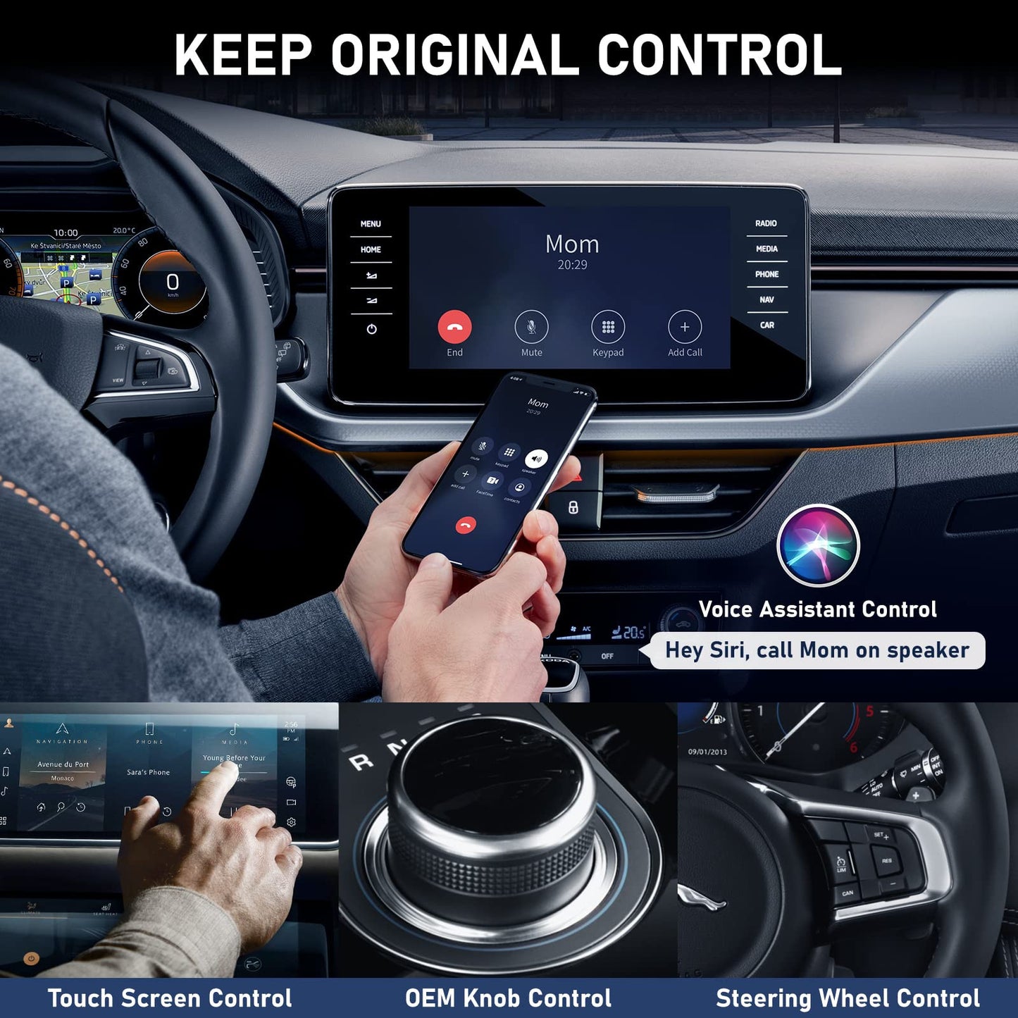 Wireless CarPlay Adapter Plug Play Dongle Convert Wired To Wireless