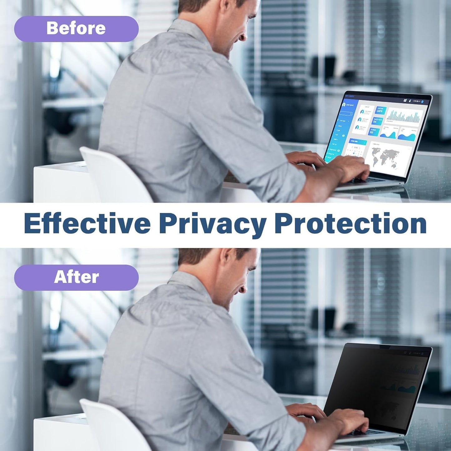 Magnetic Privacy Screen Filter MacBook 13.3 Inch Anti Blue Light