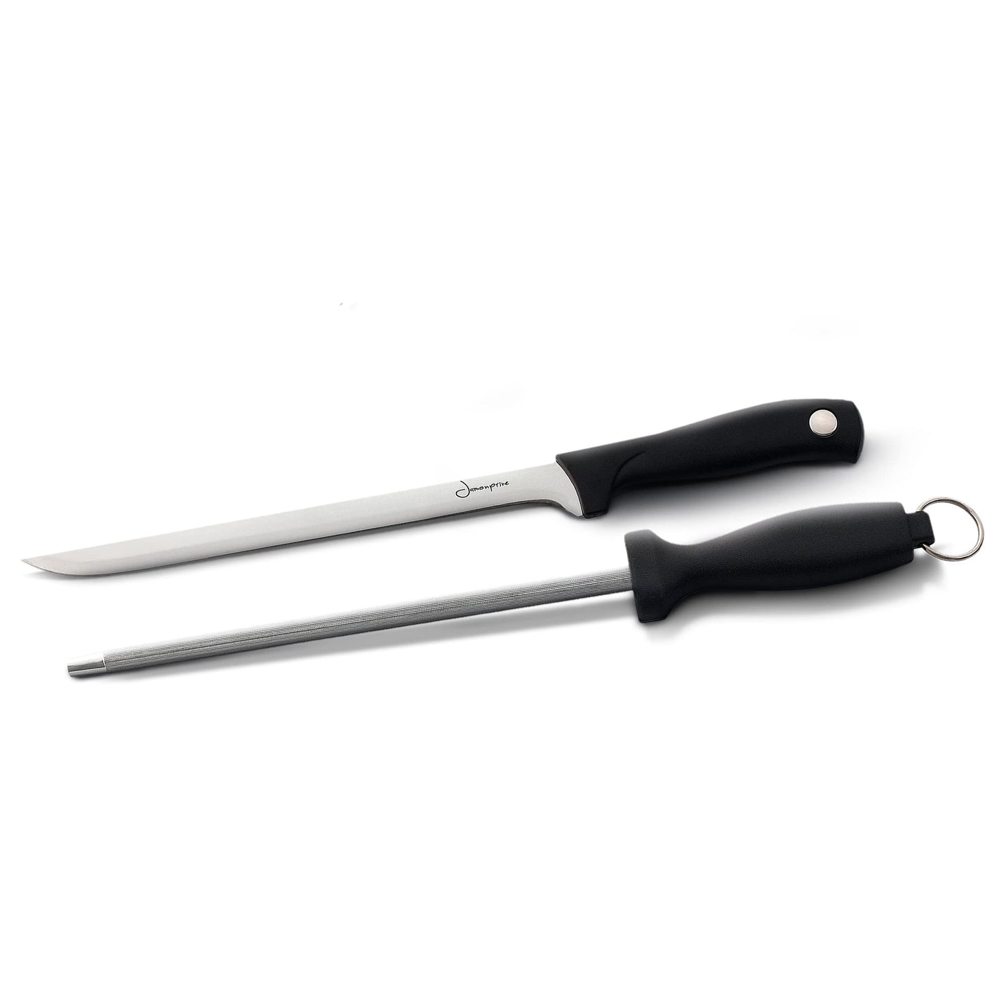 Ham Stand Set with Knife & Sharpening Steel Non-Slip Pads Carving Holder