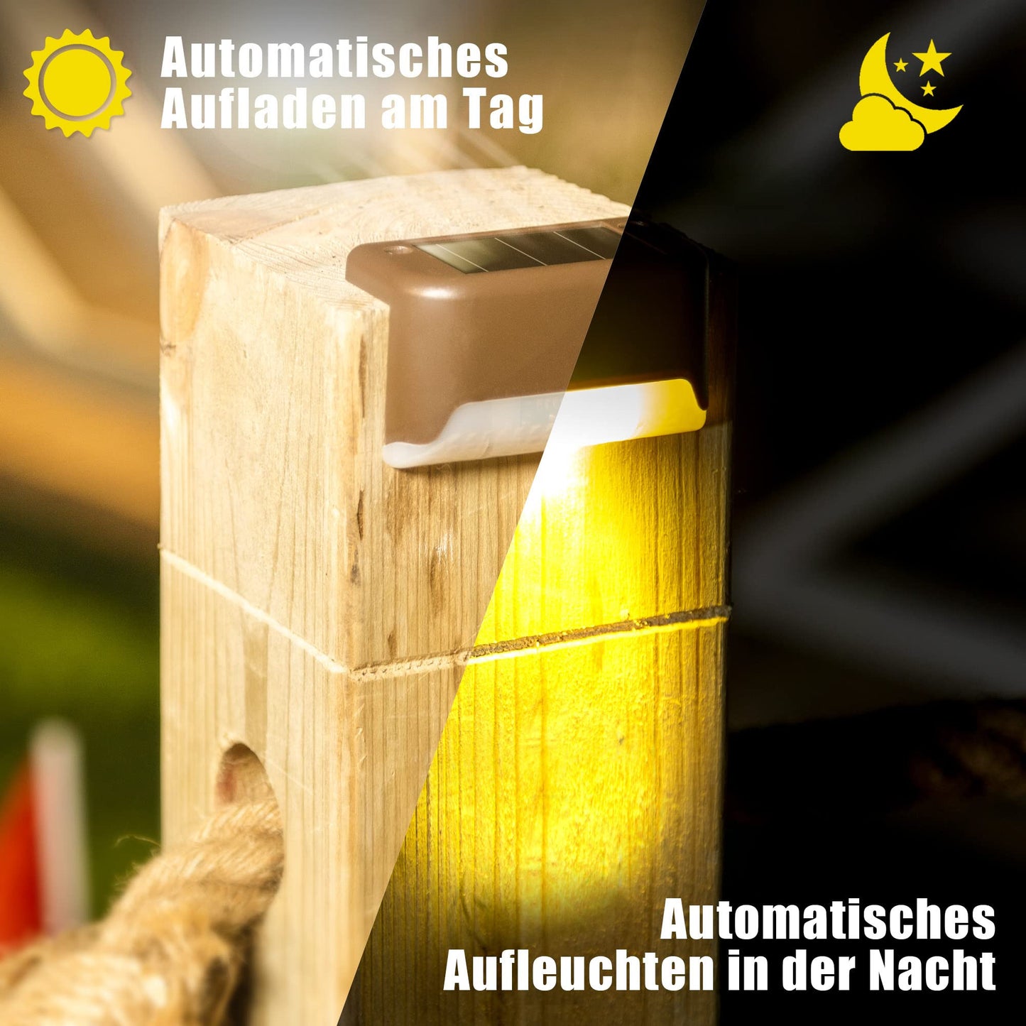 Solpex Solar Deck Lights, 16 Pack Warm White Waterproof Step & Path Lights