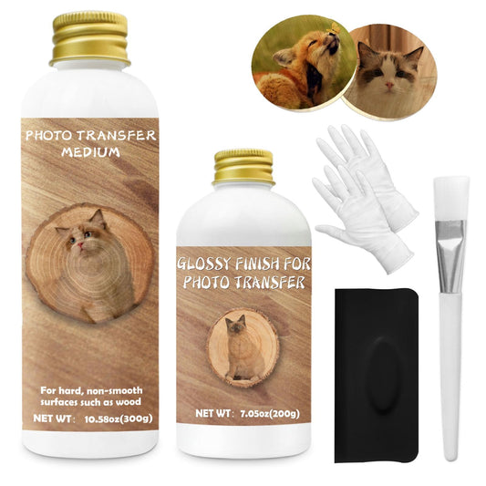 Mont Marte Photo Transfer Medium 300ml – Image Transfer for Canvas Wood