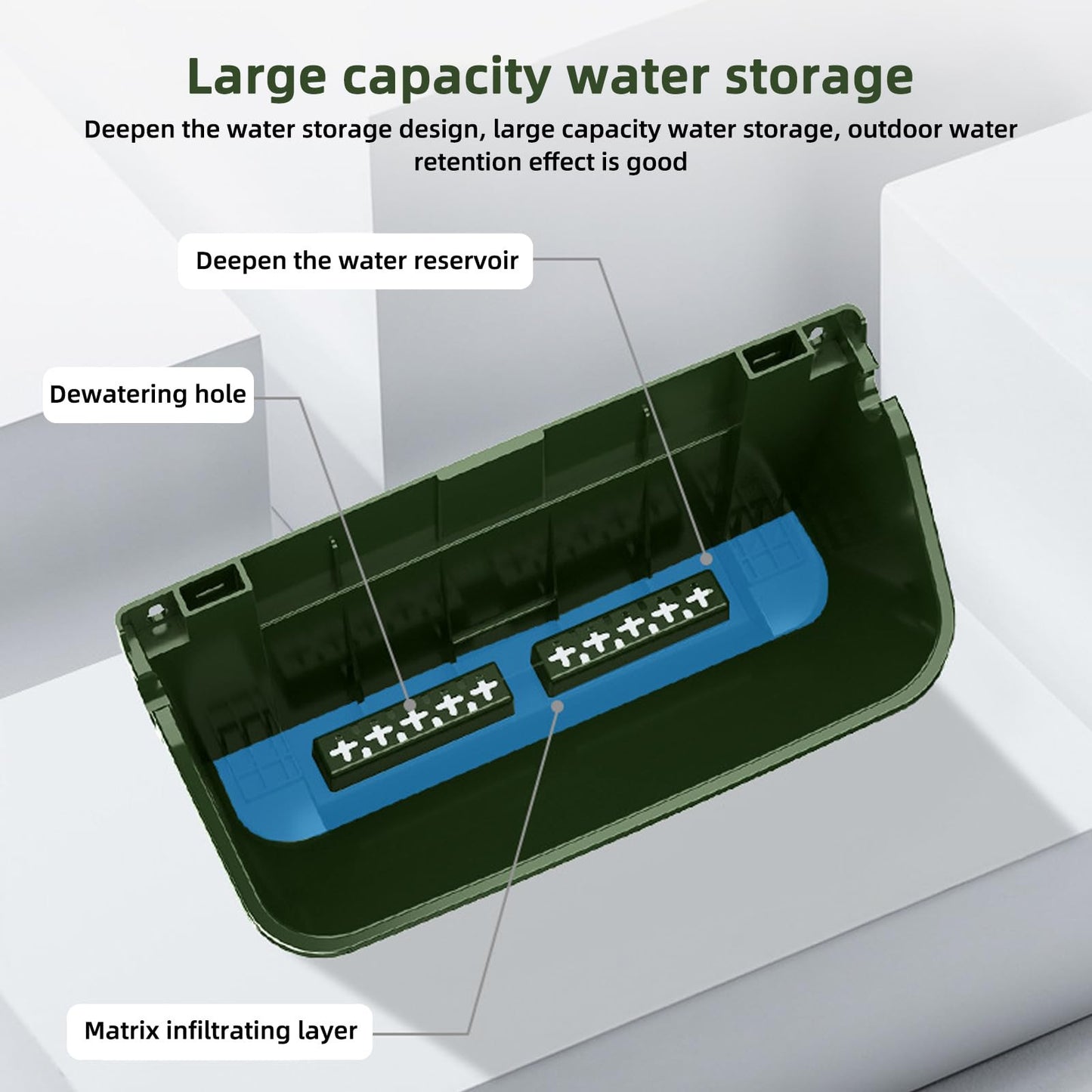 Self Watering Vertical Pocket Garden Wall Planter 18pcs Hanging Bags Green