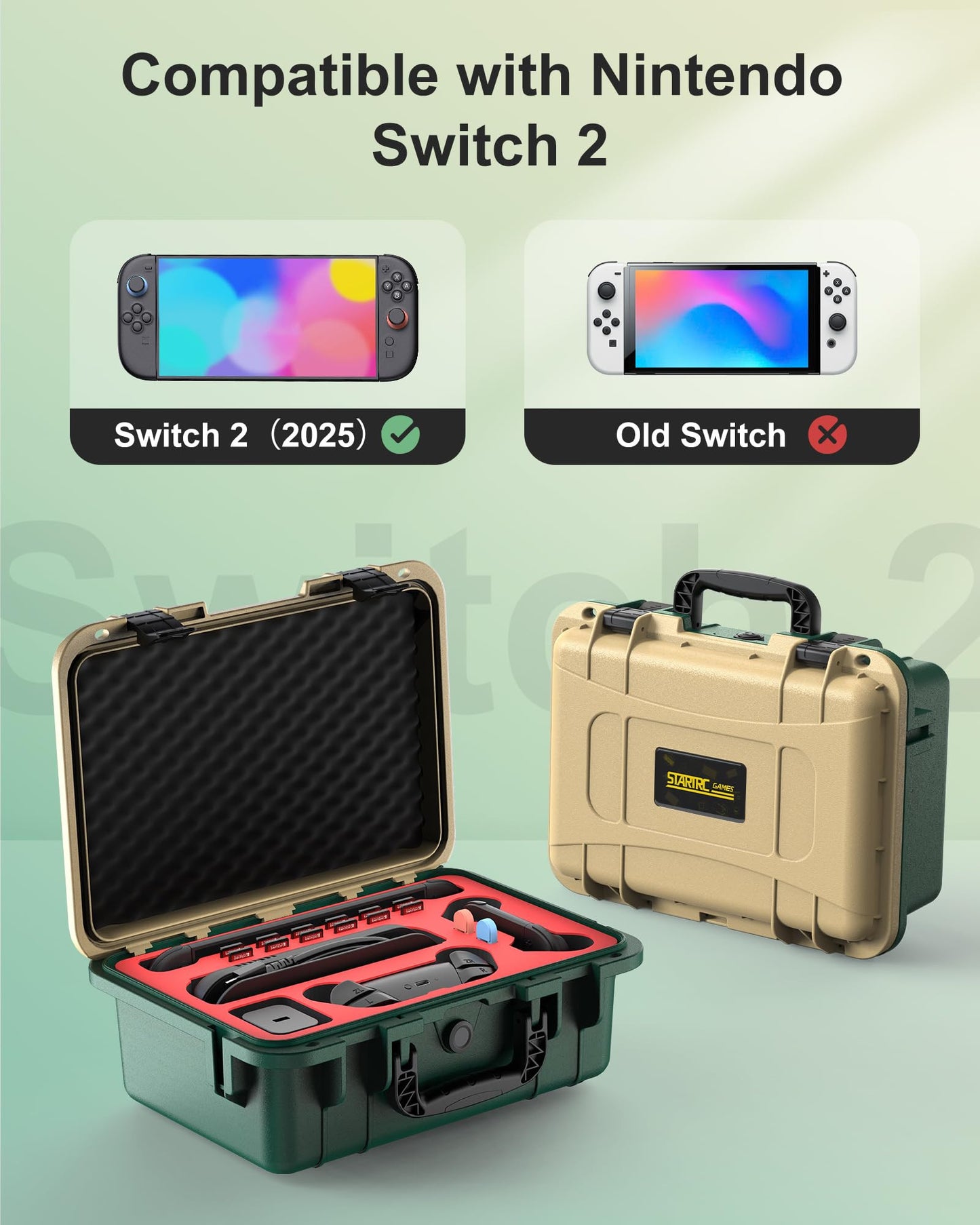 Nintendo Switch 2 Carry Case Waterproof Shockproof Travel Storage Bag