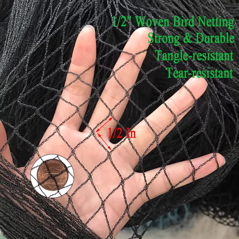 Bird Netting for Garden (4.5m x 6m, 1.2cm Mesh)