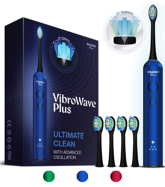 Sonic Electric Toothbrush IPX7 Waterproof 3 Modes 5 Levels Moonlit Blue