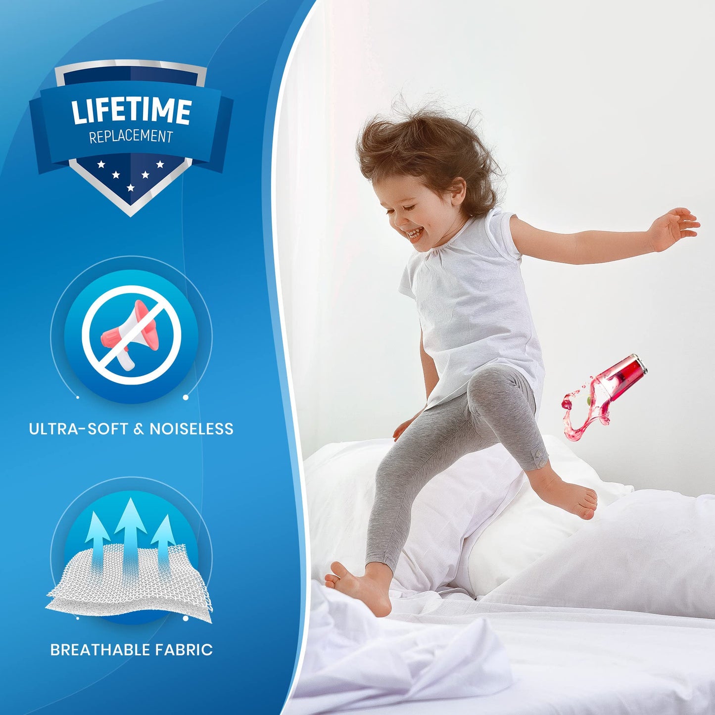Waterproof Mattress Protector Deep Pocket Hypoallergenic Double Set