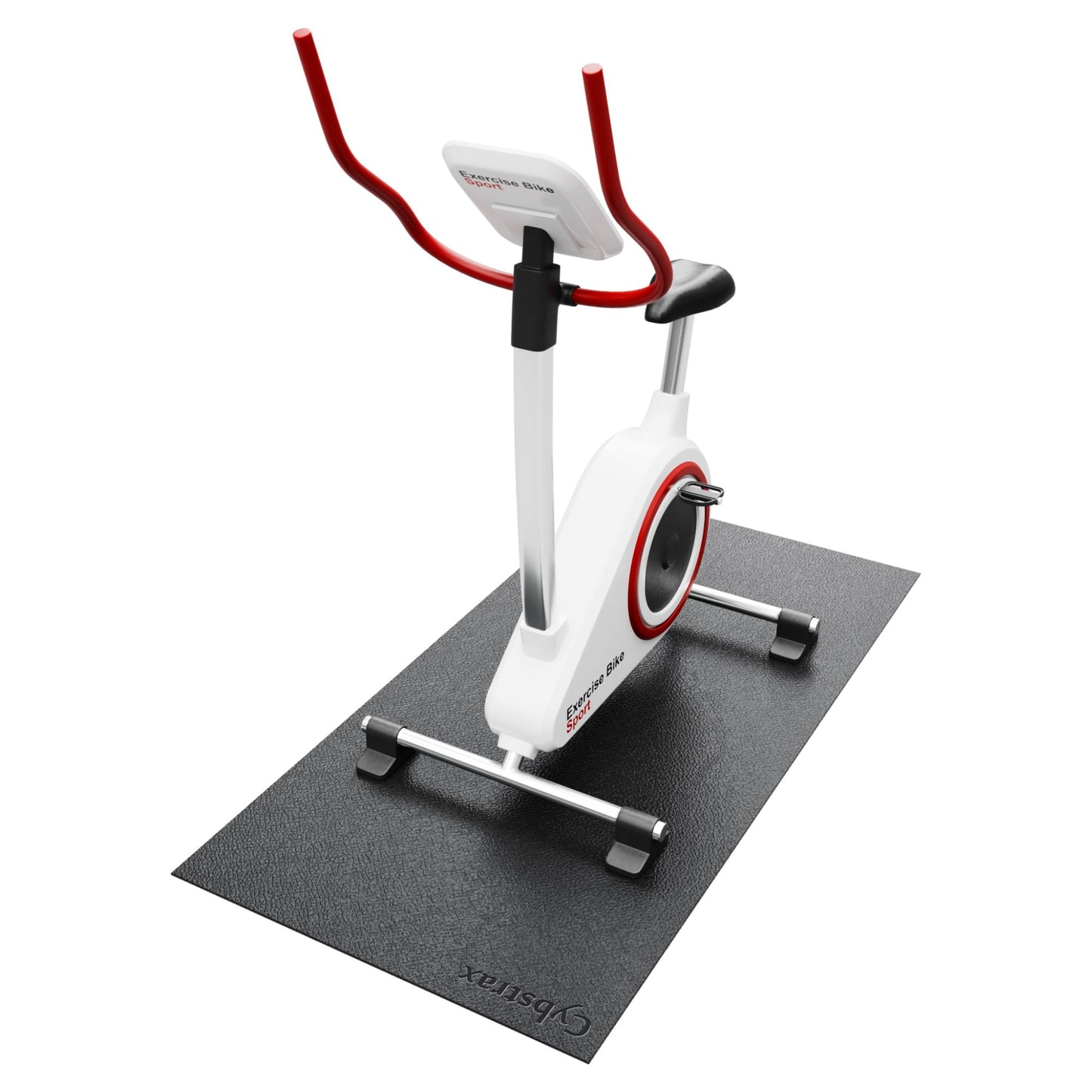 Exercise Equipment Mat Noise Reduction Waterproof Non Slip Surface Black