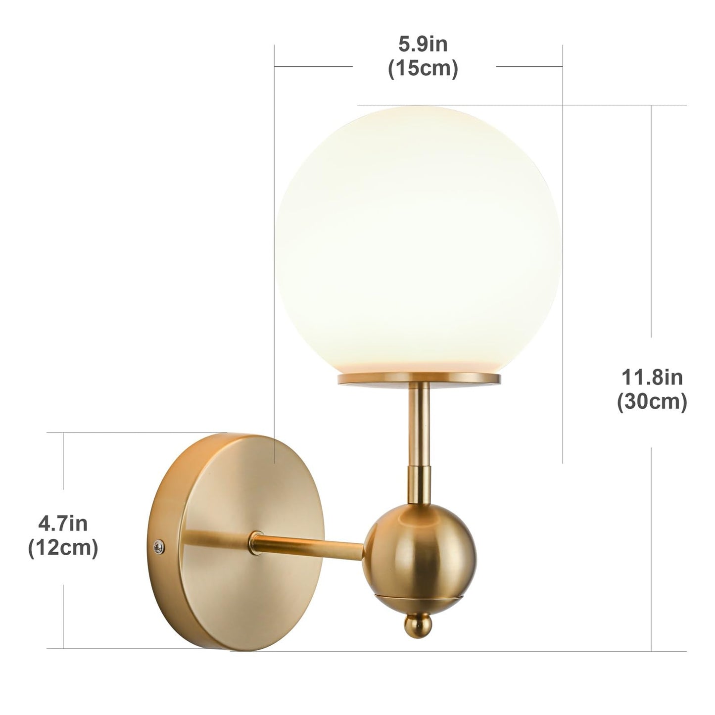 Battery Operated Wall Sconces Set of 2, Wireless RGB Wall Lights (Gold)