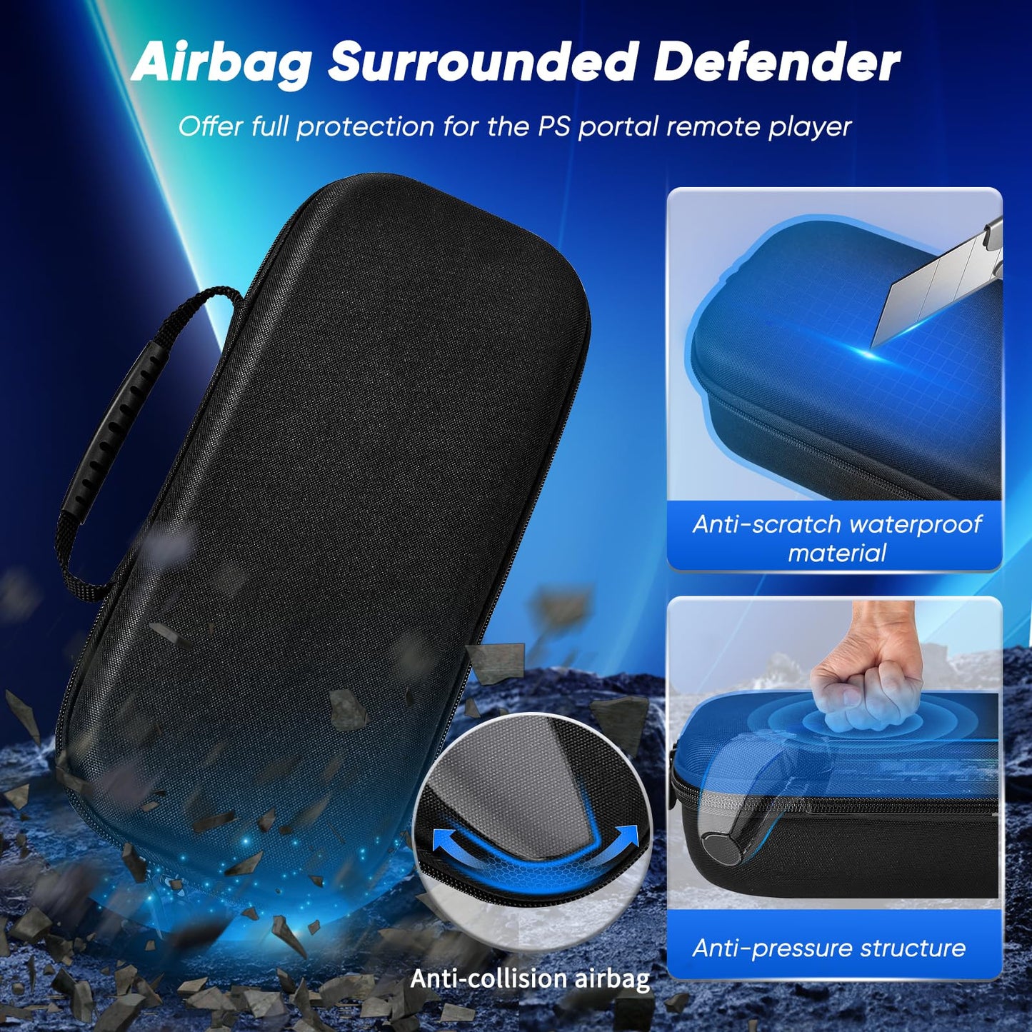 12 In 1 Accessories Set for PlayStation Portal with Hard Carry Case