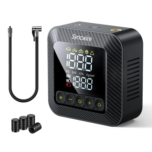 SYNCWIRE Tyre Inflator 150 PSI Portable Air Compressor LCD LED Light 12V