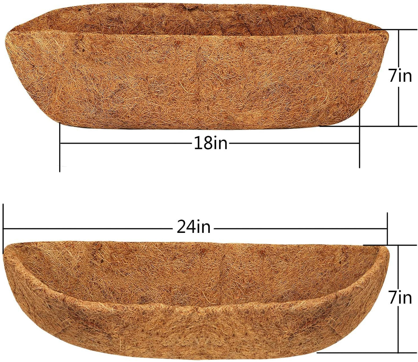 Coco Liner 30in Natural Coconut Fibre Replacement Wall Trough Basket 3 Pack