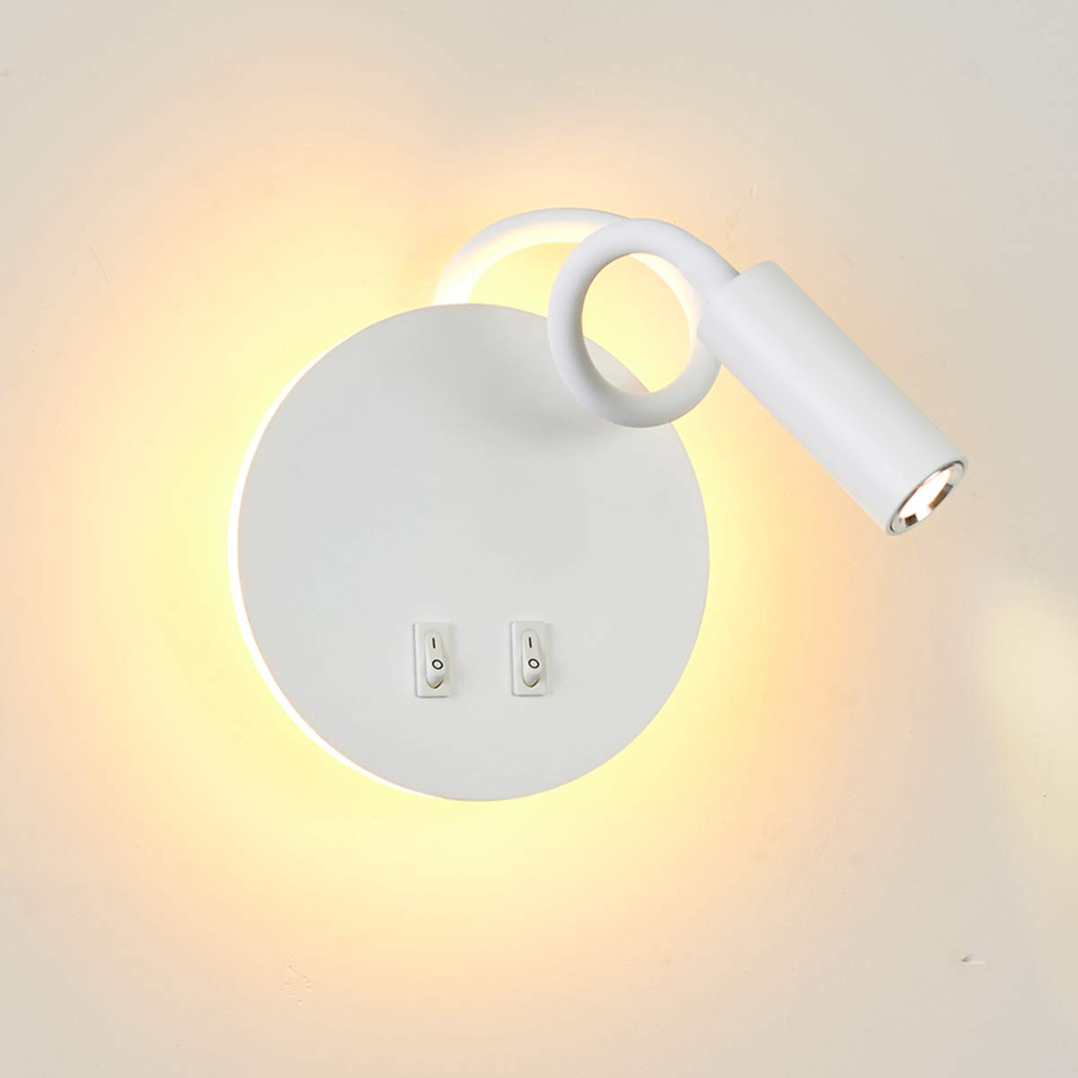 LED Bedside Wall Lamp 11W Adjustable Reading + Wall Light 3000K Warm White