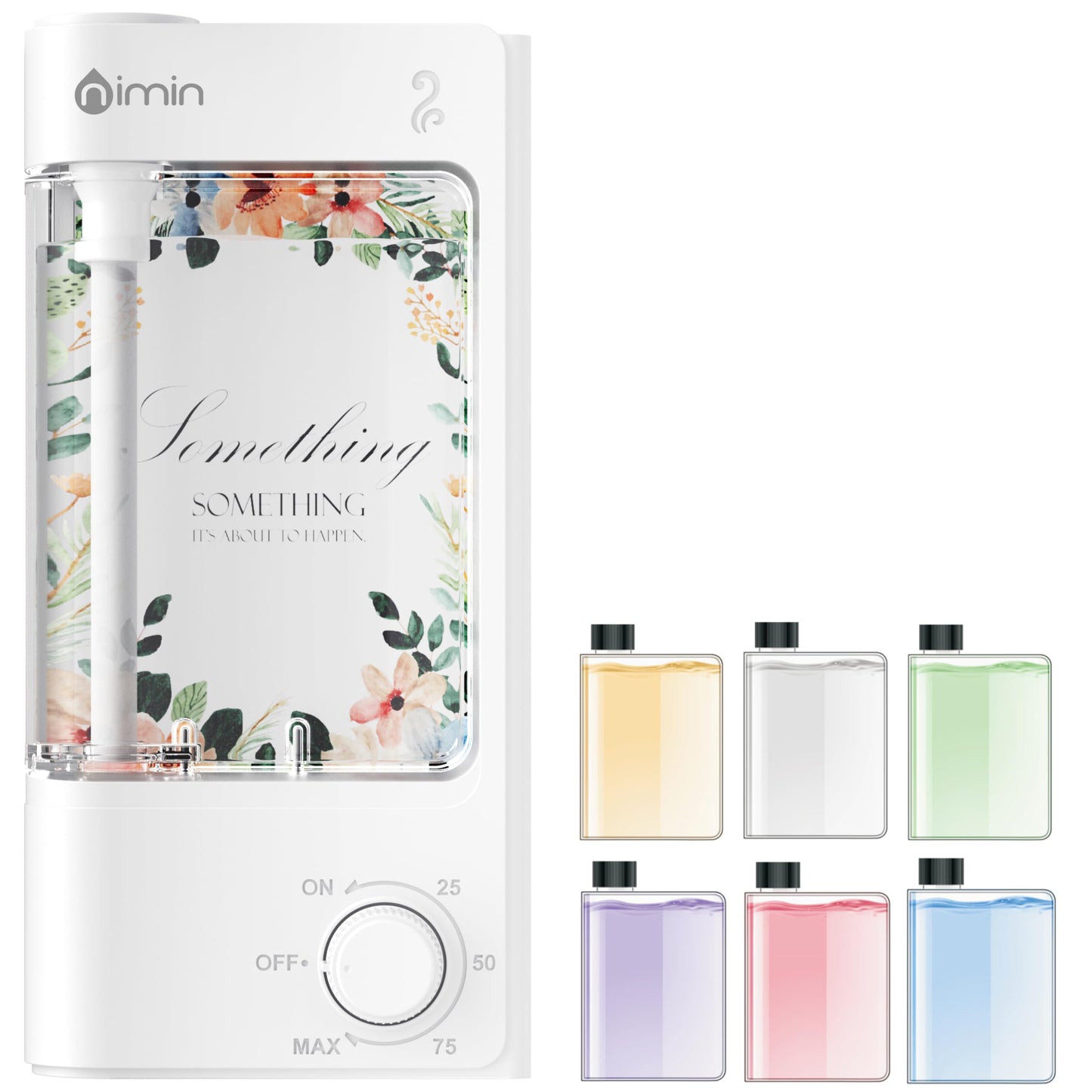 nimin Essential Oil Diffuser V05 + 6 Oils, 100 Levels, Waterless, Quiet