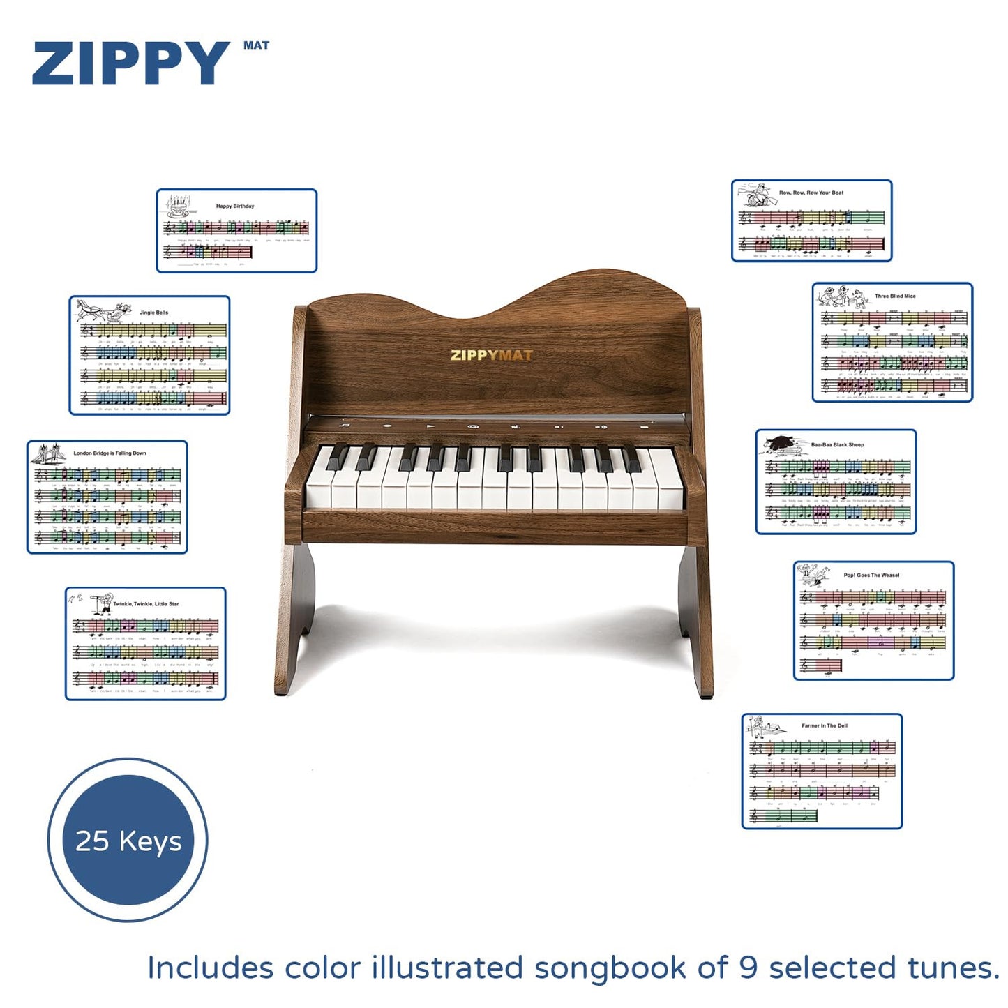 Kids Piano Keyboard 25 Keys Touch Sensitive Volume Adjustable - B0CZ1RDRPH
