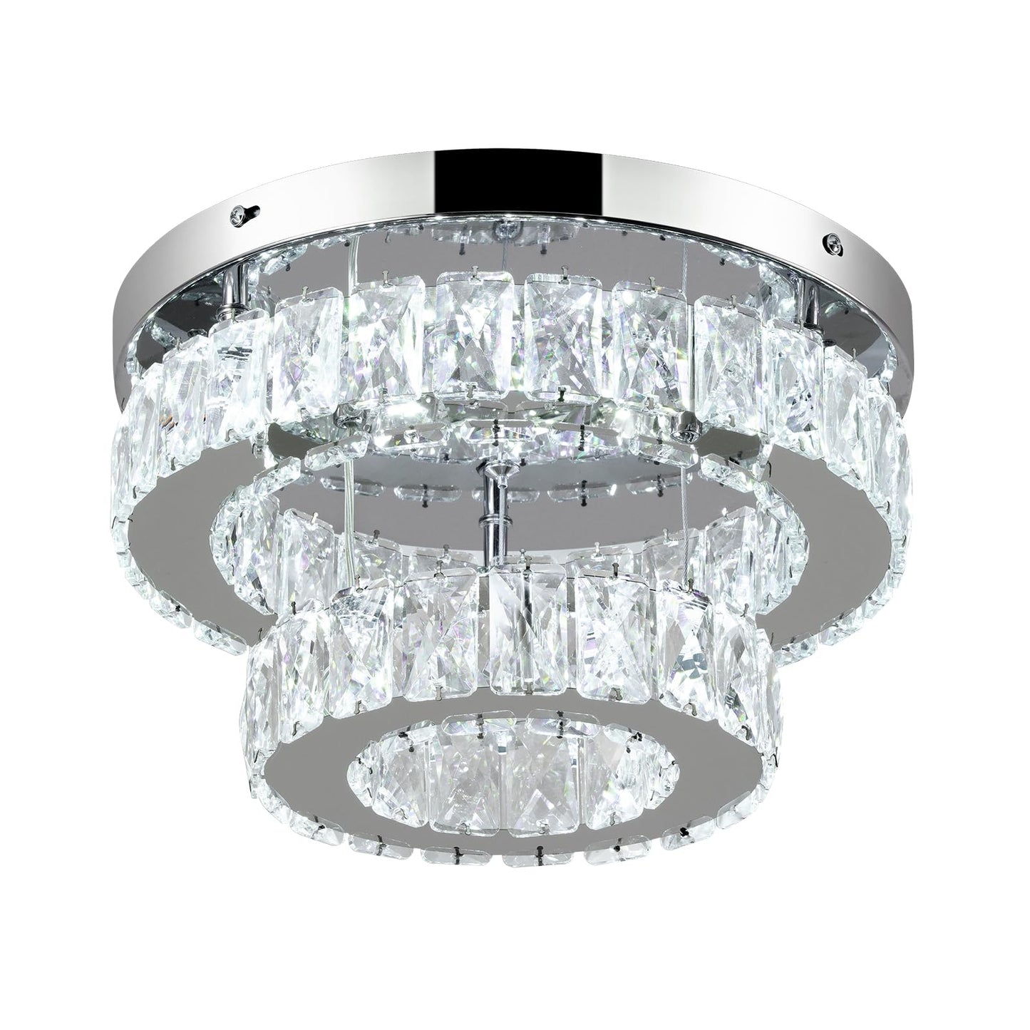 LED Crystal Ceiling Light Modern Chandelier 30W Bedroom Living Room