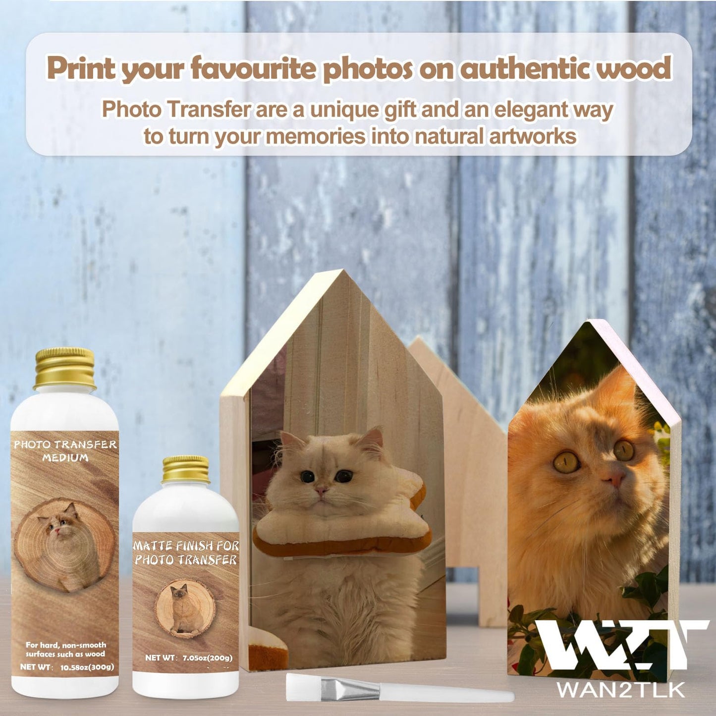 Mont Marte Photo Transfer Medium 300ml – Image Transfer for Canvas Wood