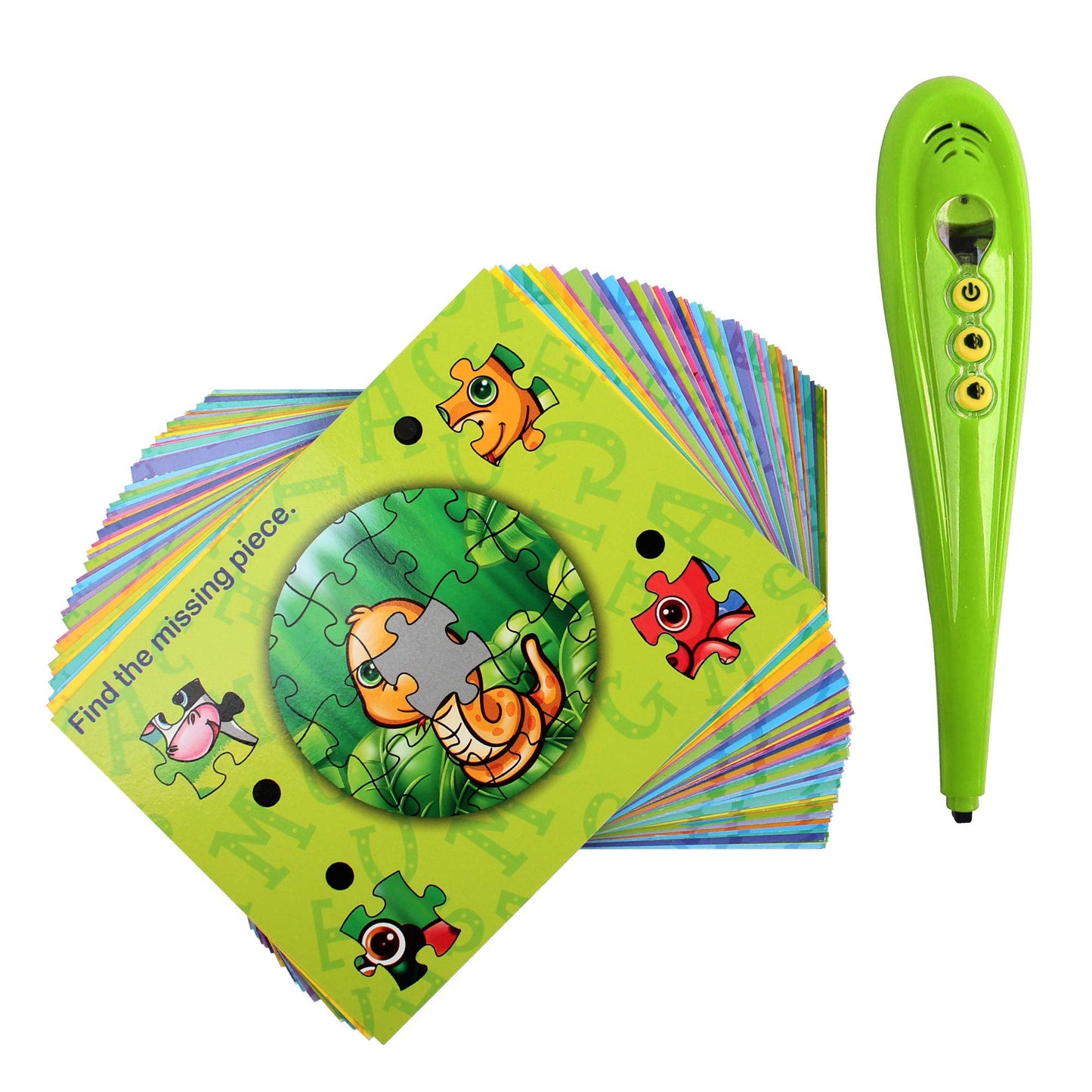 Smart Talking Pen Alphabet Flashcards Interactive Learning Toy Kids