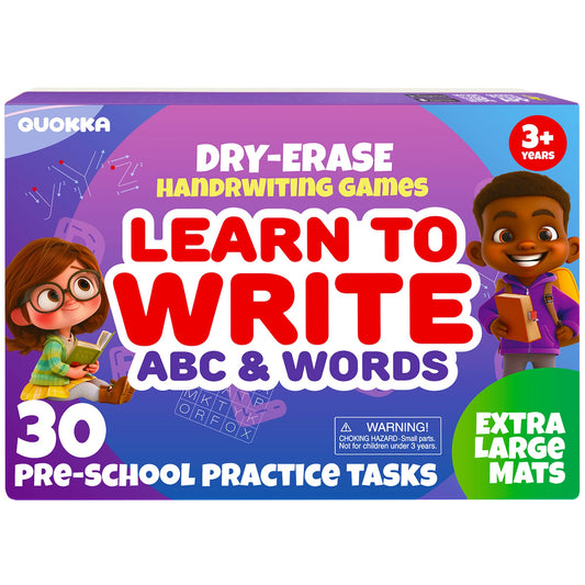 Quokka Wipe Clean Handwriting Activity Book Ages 3-6 • Reusable • 30 Tasks