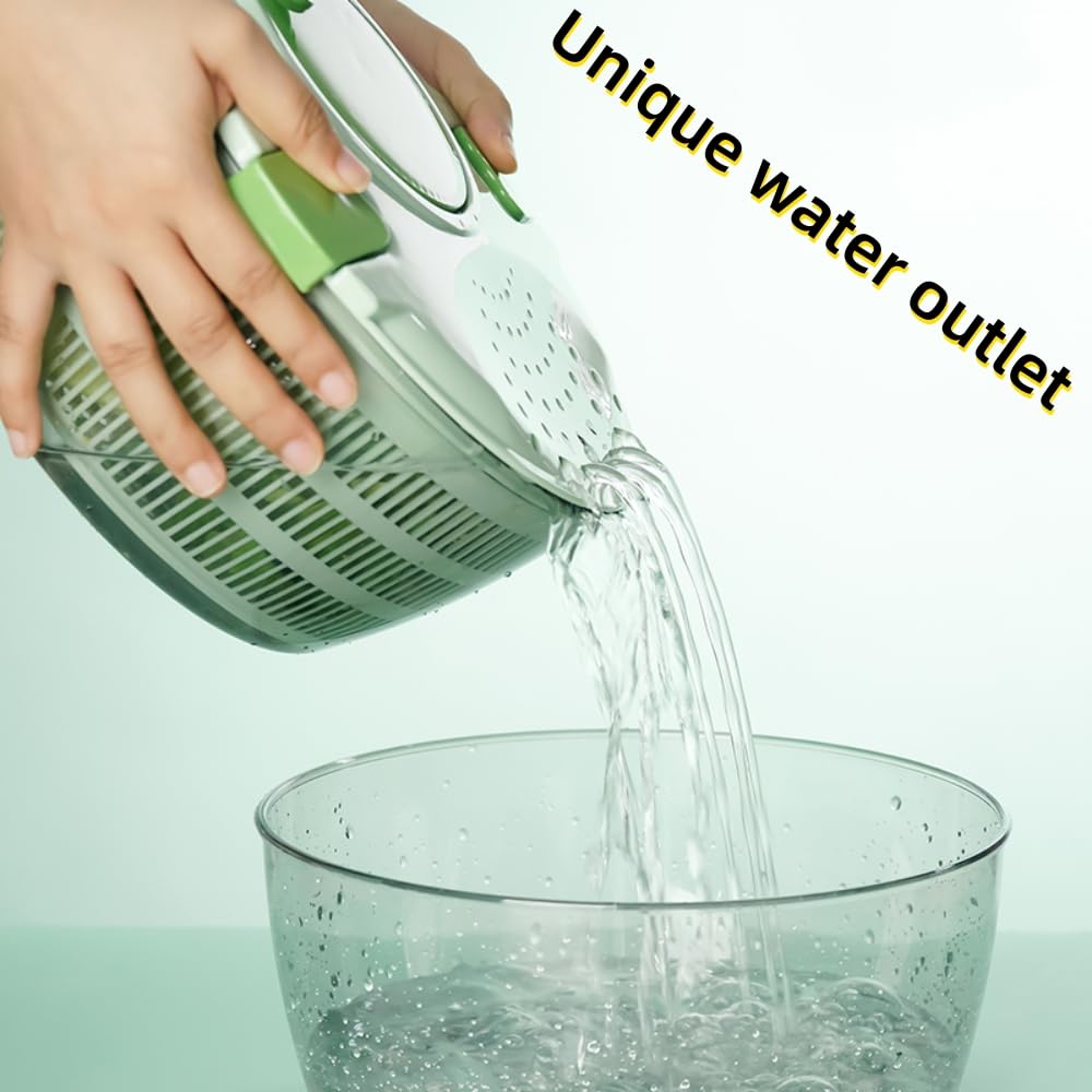 4L Salad Spinner Dryer – Wash & Dry Vegetables & Fruits – Kitchen Essential