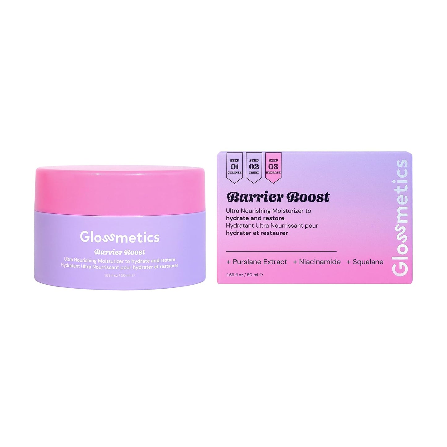 Glossmetics Ultra Nourishing Vegan Face Moisturizer - 50ml Hydrating Barrier Repair Cream