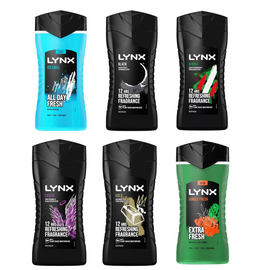 Lynx Body Wash Shower Gel 225ml - Choose Your Scent - Mens & Unisex