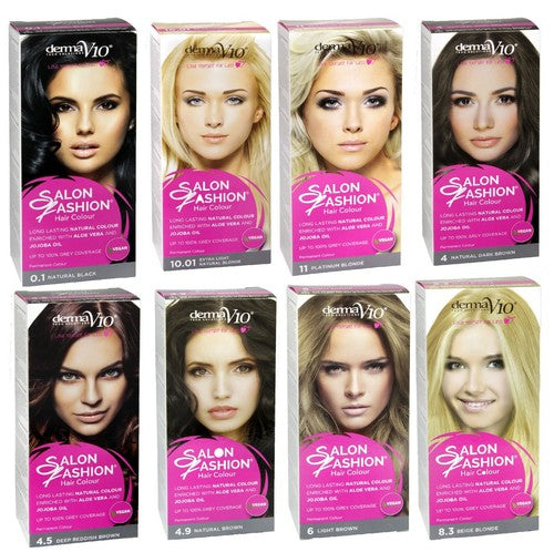 Derma V10 Salon Fashion Permanent Hair Colour (Pick Your Shade)