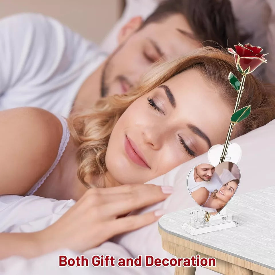 Mikasol Gold Dipped 24K Forever Preserved Rose, 1 Pack Infinity Flower Decor